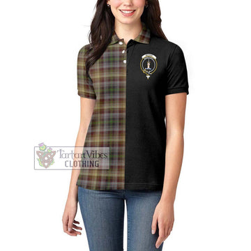 MacKay of Strathnaver Tartan Women's Polo Shirt with Family Crest and Half Of Me Style