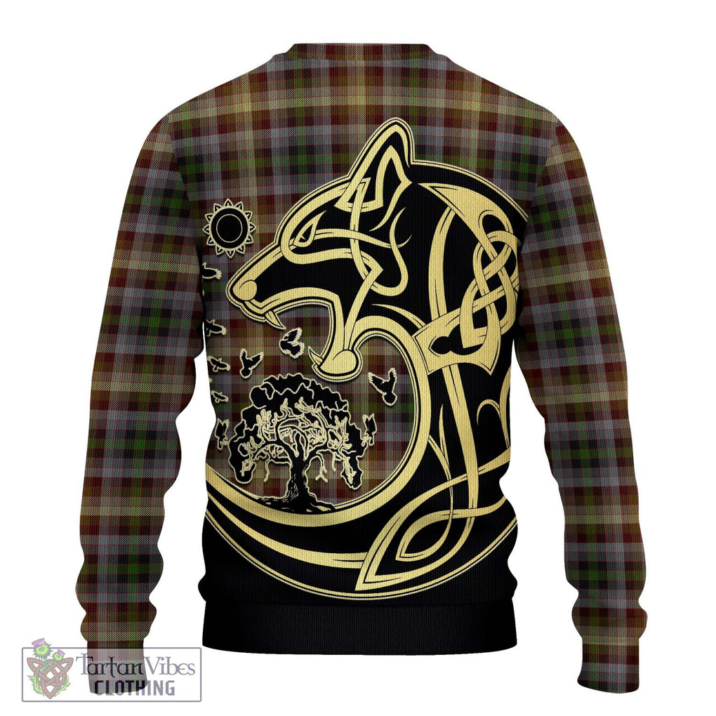 MacKay of Strathnaver Tartan Knitted Sweater with Family Crest Celtic Wolf Style - Tartan Vibes Clothing