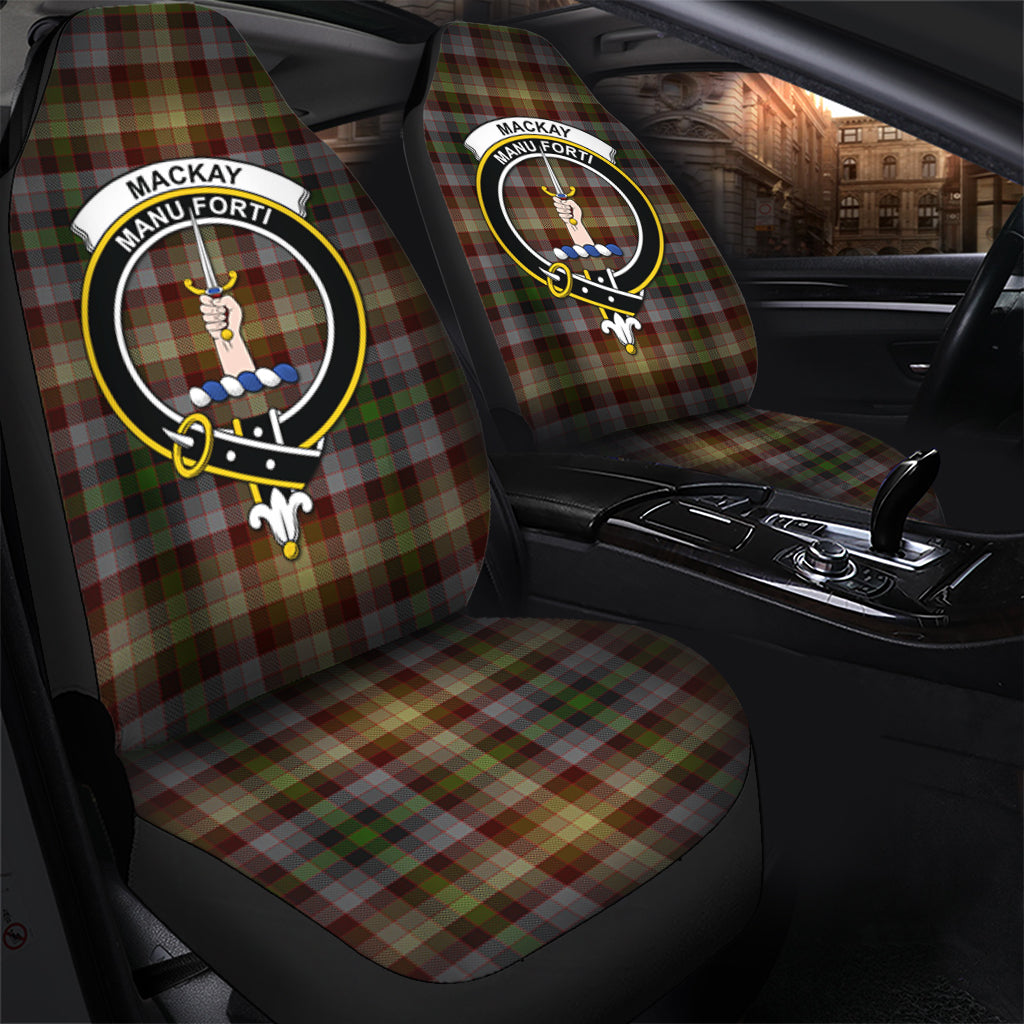 MacKay of Strathnaver Tartan Car Seat Cover with Family Crest - Tartanvibesclothing