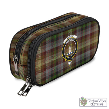 MacKay of Strathnaver Tartan Pen and Pencil Case with Family Crest