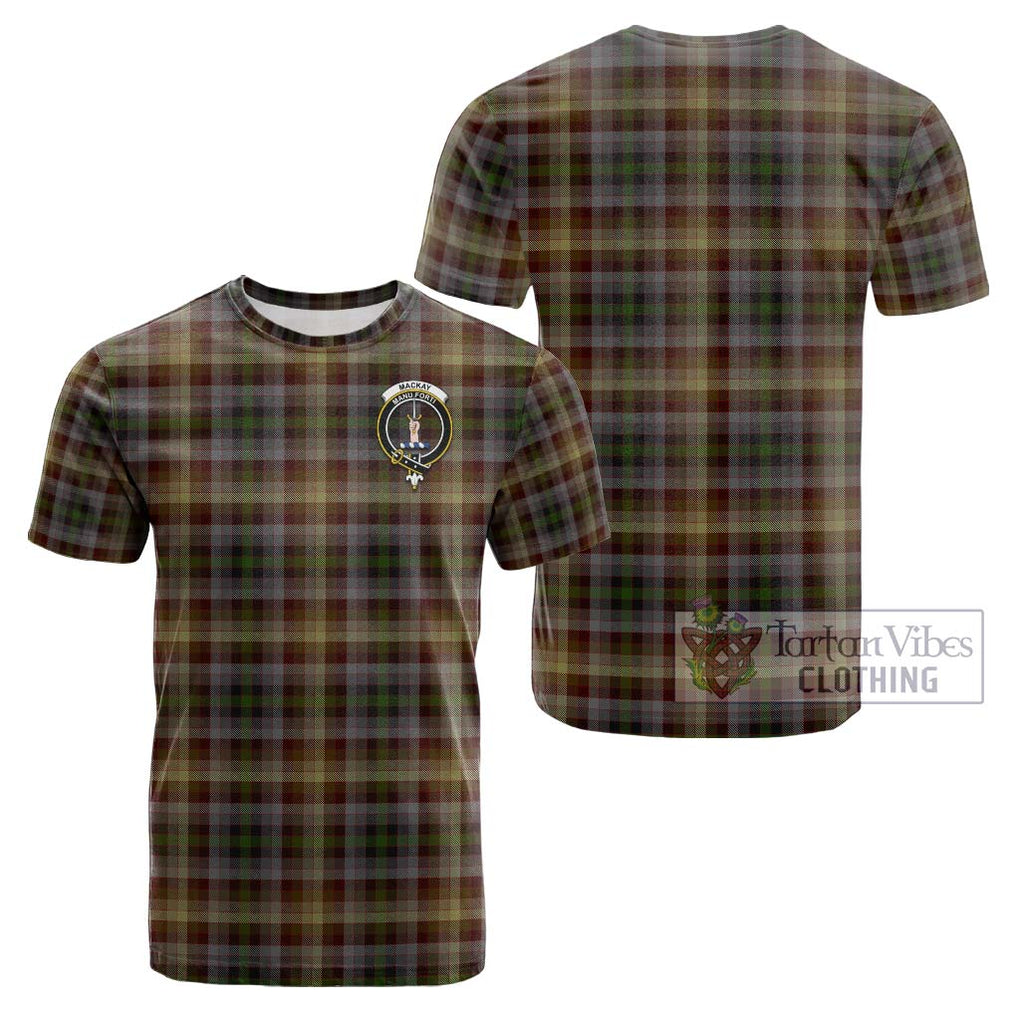 MacKay of Strathnaver Tartan Cotton T-Shirt with Family Crest Kid's Shirt - Tartanvibesclothing Shop