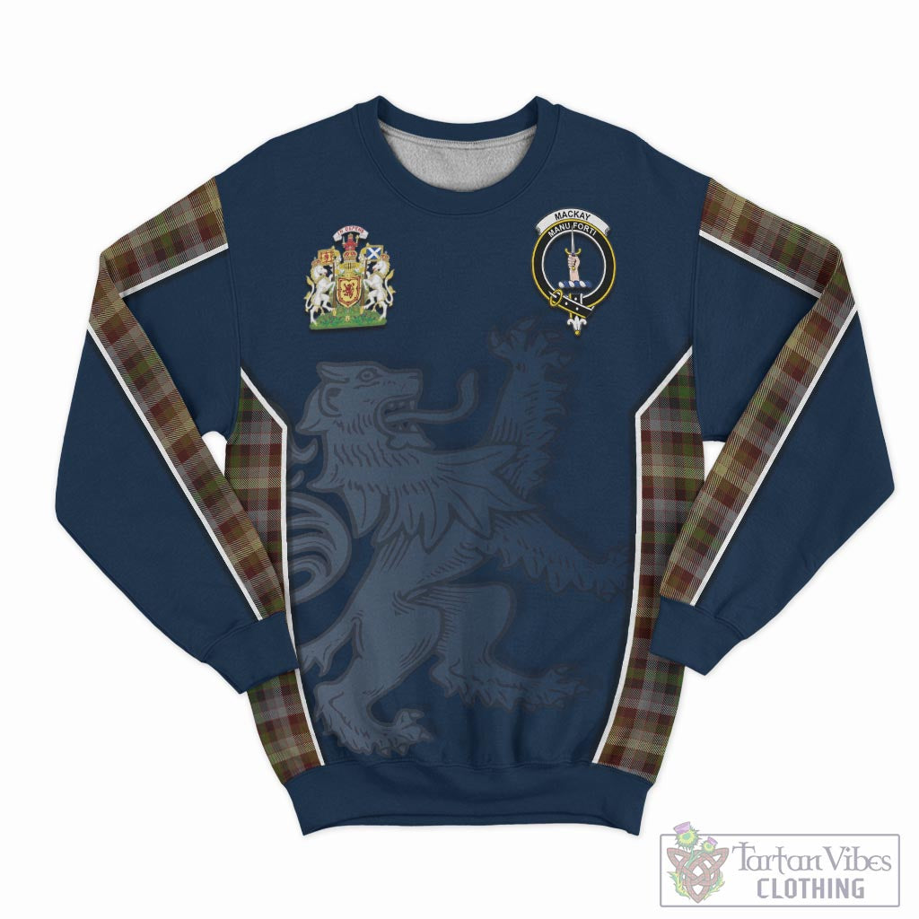 Tartan Vibes Clothing MacKay of Strathnaver Tartan Sweater with Family Crest and Lion Rampant Vibes Sport Style