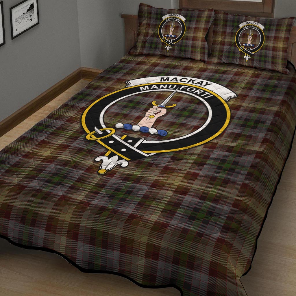 MacKay of Strathnaver Tartan Quilt Bed Set with Family Crest - Tartan Vibes Clothing