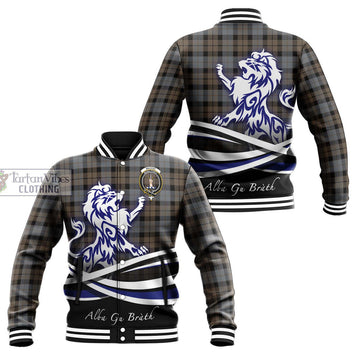 MacKay Weathered Tartan Baseball Jacket with Alba Gu Brath Regal Lion Emblem