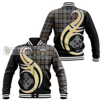 MacKay Weathered Tartan Baseball Jacket with Family Crest and Celtic Symbol Style