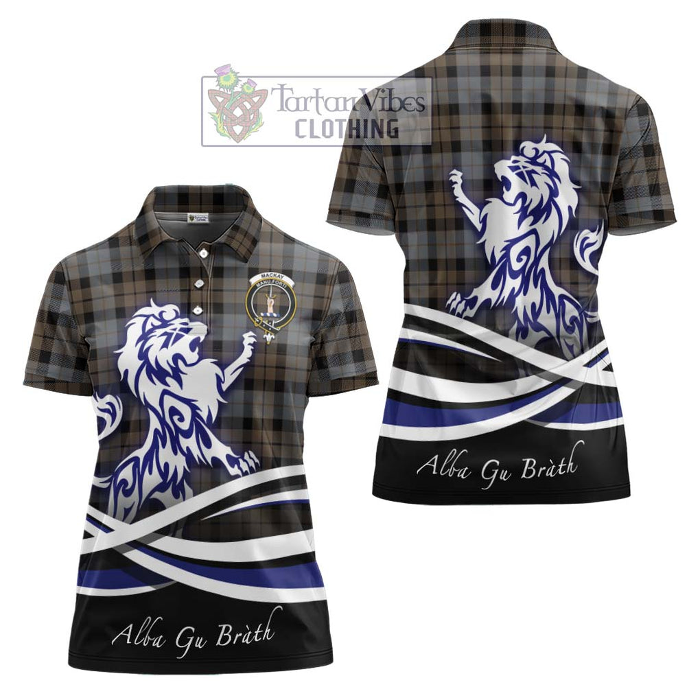 MacKay Weathered Tartan Women's Polo Shirt with Alba Gu Brath Regal Lion Emblem Women - Tartanvibesclothing Shop