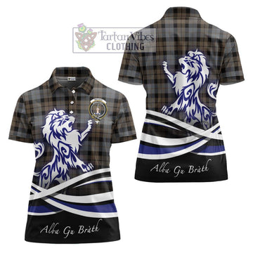 MacKay Weathered Tartan Women's Polo Shirt with Alba Gu Brath Regal Lion Emblem