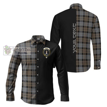 MacKay Weathered Tartan Long Sleeve Button Shirt with Family Crest and Half Of Me Style