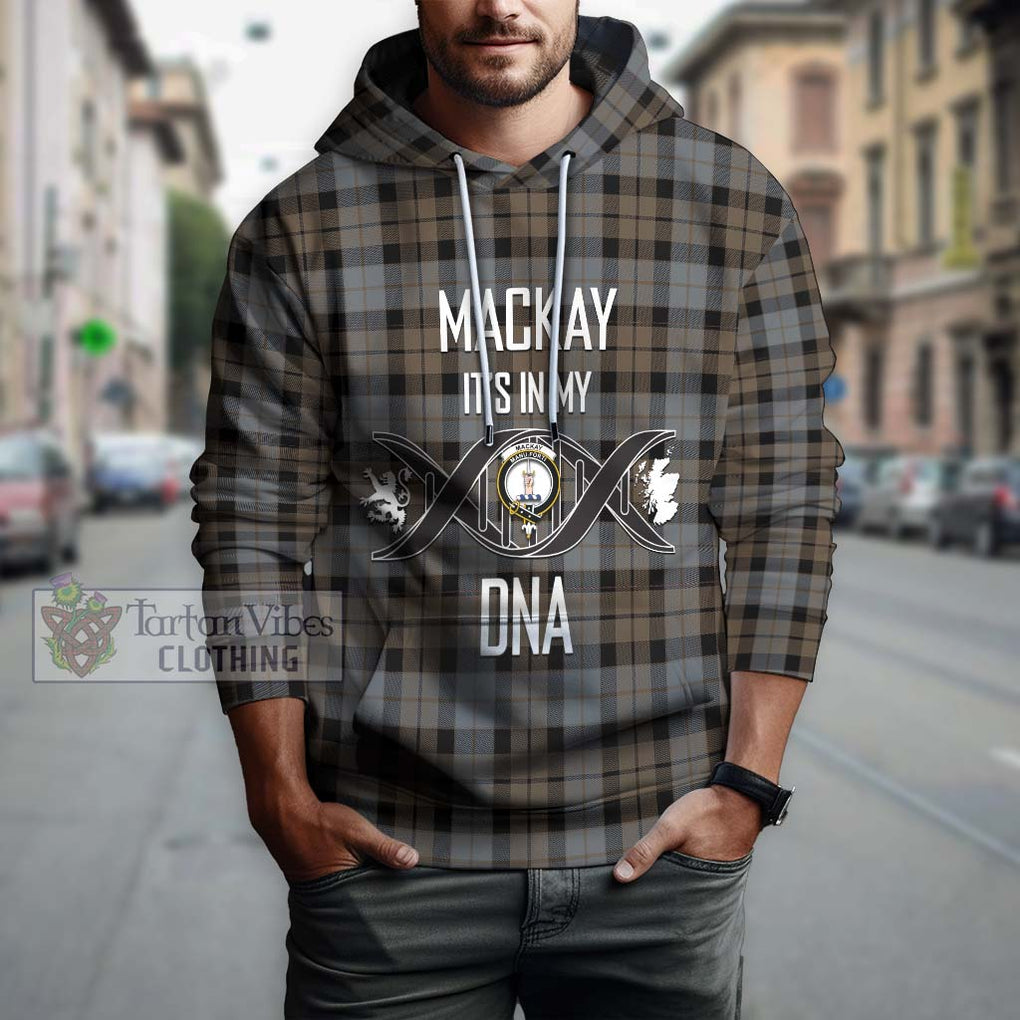 MacKay Weathered Tartan Hoodie with Family Crest DNA In Me Style Pullover Hoodie - Tartanvibesclothing Shop