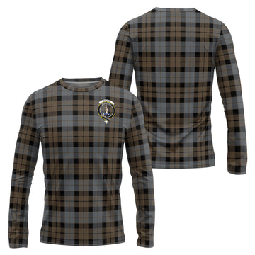 MacKay Weathered Tartan Long Sleeve T-Shirt with Family Crest