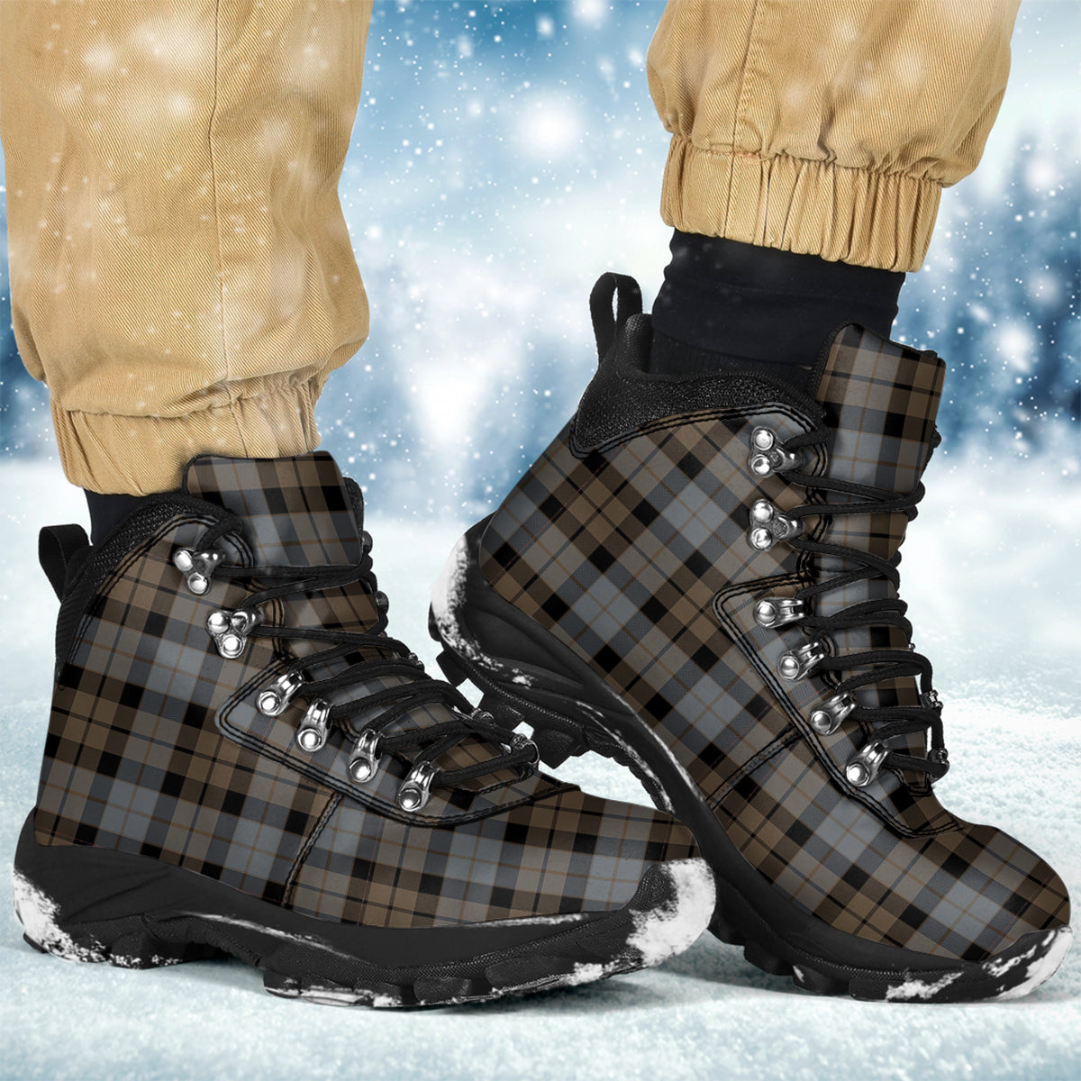 MacKay Weathered Tartan Alpine Boots - Tartanvibesclothing