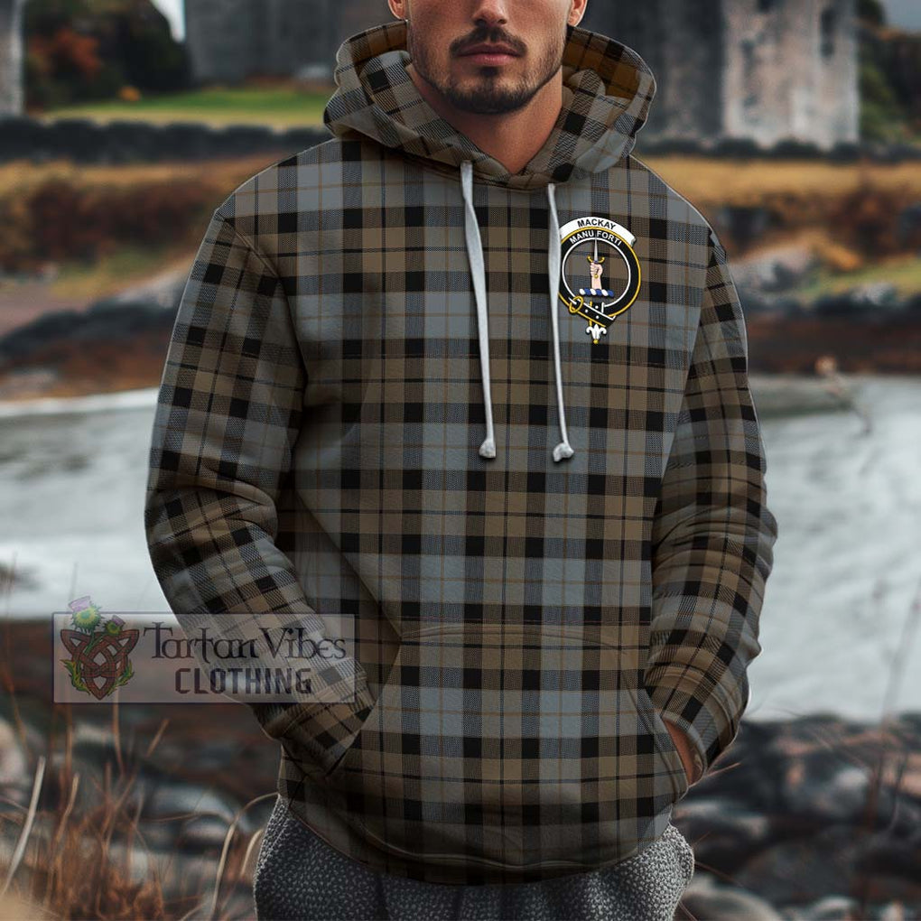 MacKay Weathered Tartan Cotton Hoodie with Family Crest Pullover Hoodie XS - Tartan Vibes Clothing