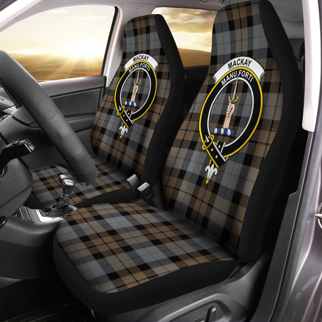 MacKay Weathered Tartan Car Seat Cover with Family Crest One Size - Tartanvibesclothing