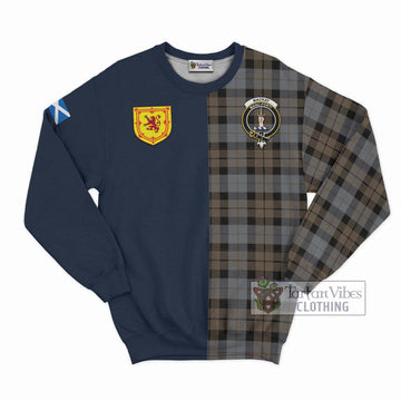 MacKay Weathered Tartan Sweatshirt Alba with Scottish Lion Royal Arm Half Style