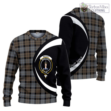 MacKay Weathered Tartan Ugly Sweater with Family Crest Circle Style