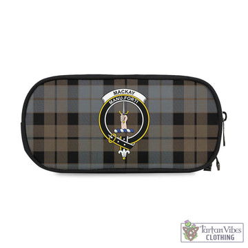 MacKay Weathered Tartan Pen and Pencil Case with Family Crest