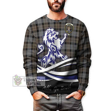 MacKay Weathered Tartan Sweatshirt with Alba Gu Brath Regal Lion Emblem