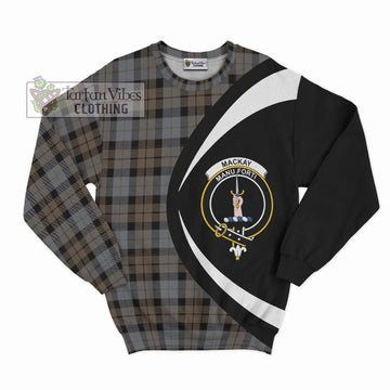 MacKay Weathered Tartan Sweatshirt with Family Crest Circle Style