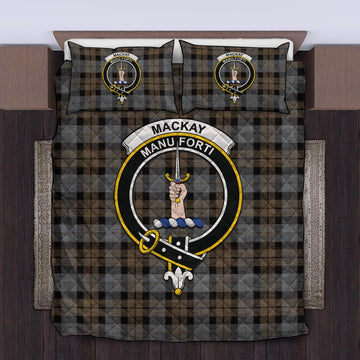 MacKay Weathered Tartan Quilt Bed Set with Family Crest