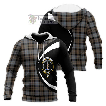 MacKay Weathered Tartan Knitted Hoodie with Family Crest Circle Style