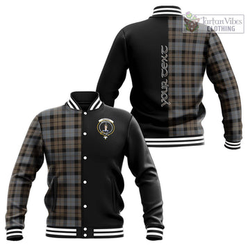 MacKay Weathered Tartan Baseball Jacket with Family Crest and Half Of Me Style