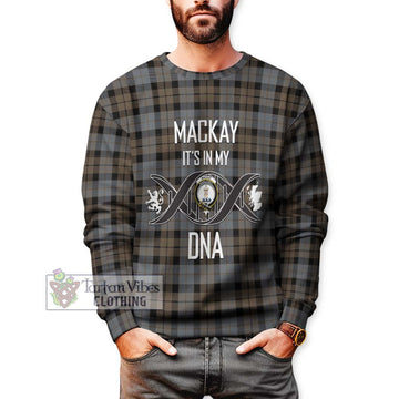 MacKay Weathered Tartan Sweatshirt with Family Crest DNA In Me Style