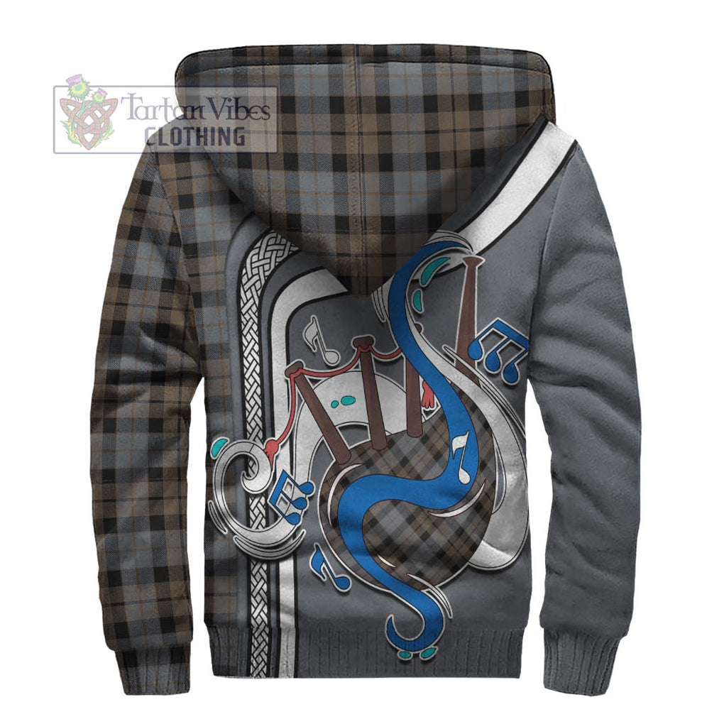 MacKay Weathered Tartan Sherpa Hoodie with Epic Bagpipe Style - Tartanvibesclothing Shop