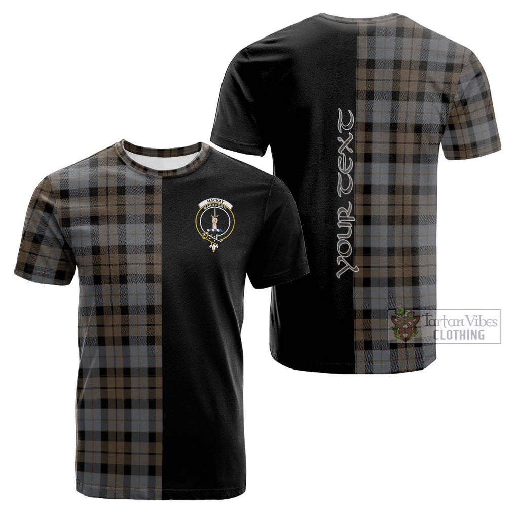 Tartan Vibes Clothing MacKay Weathered Tartan Cotton T-shirt with Family Crest and Half Of Me Style