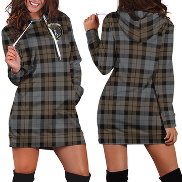MacKay Weathered Tartan Hoodie Dress with Family Crest