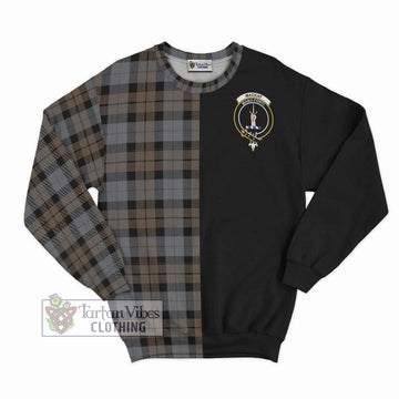 MacKay Weathered Tartan Sweatshirt with Family Crest and Half Of Me Style