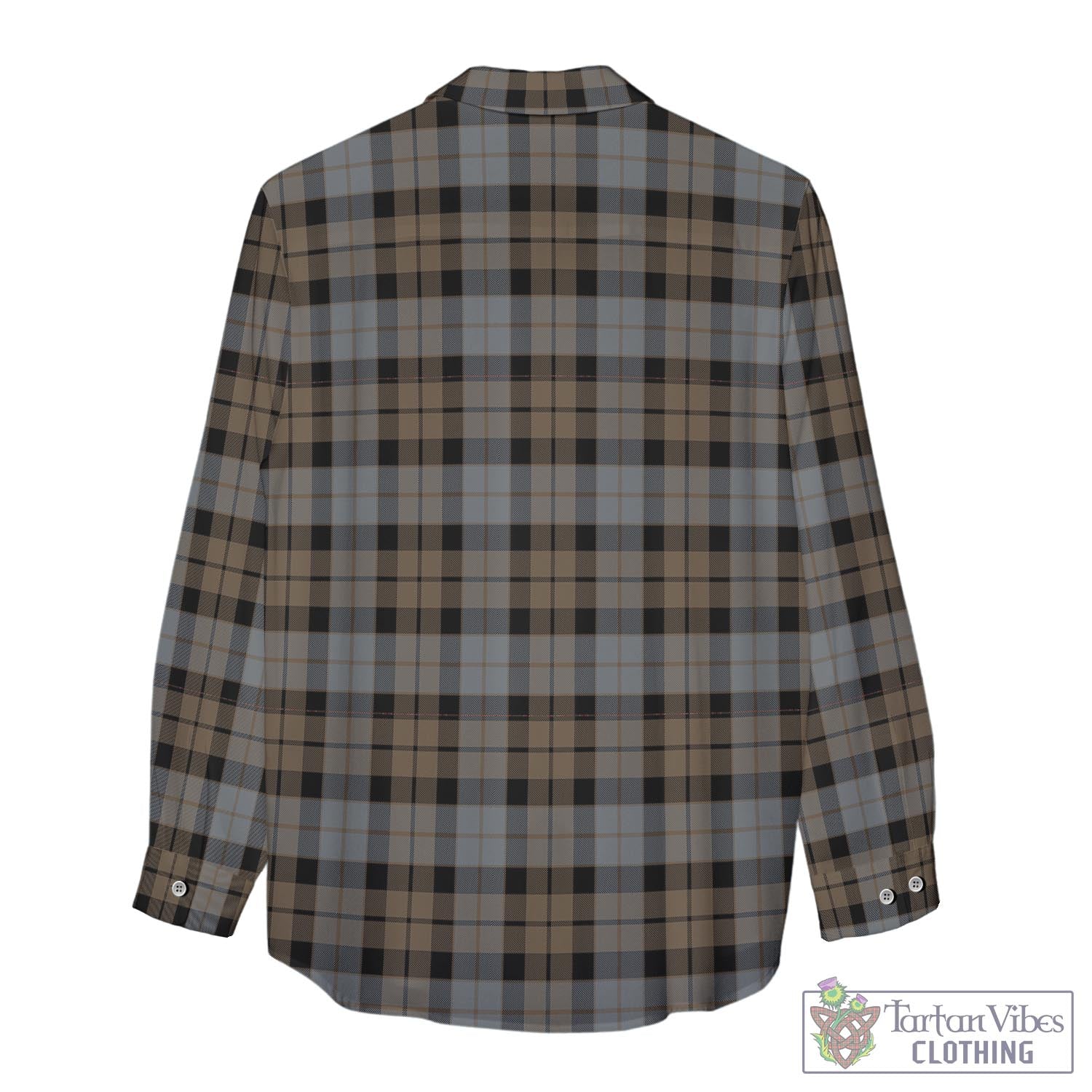 Tartan Vibes Clothing MacKay Weathered Tartan Womens Casual Shirt with Family Crest