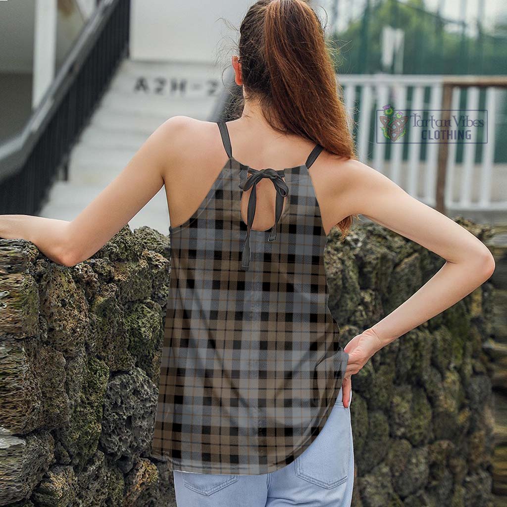 Tartan Vibes Clothing MacKay Weathered Tartan Loose Halter Neck Camisole