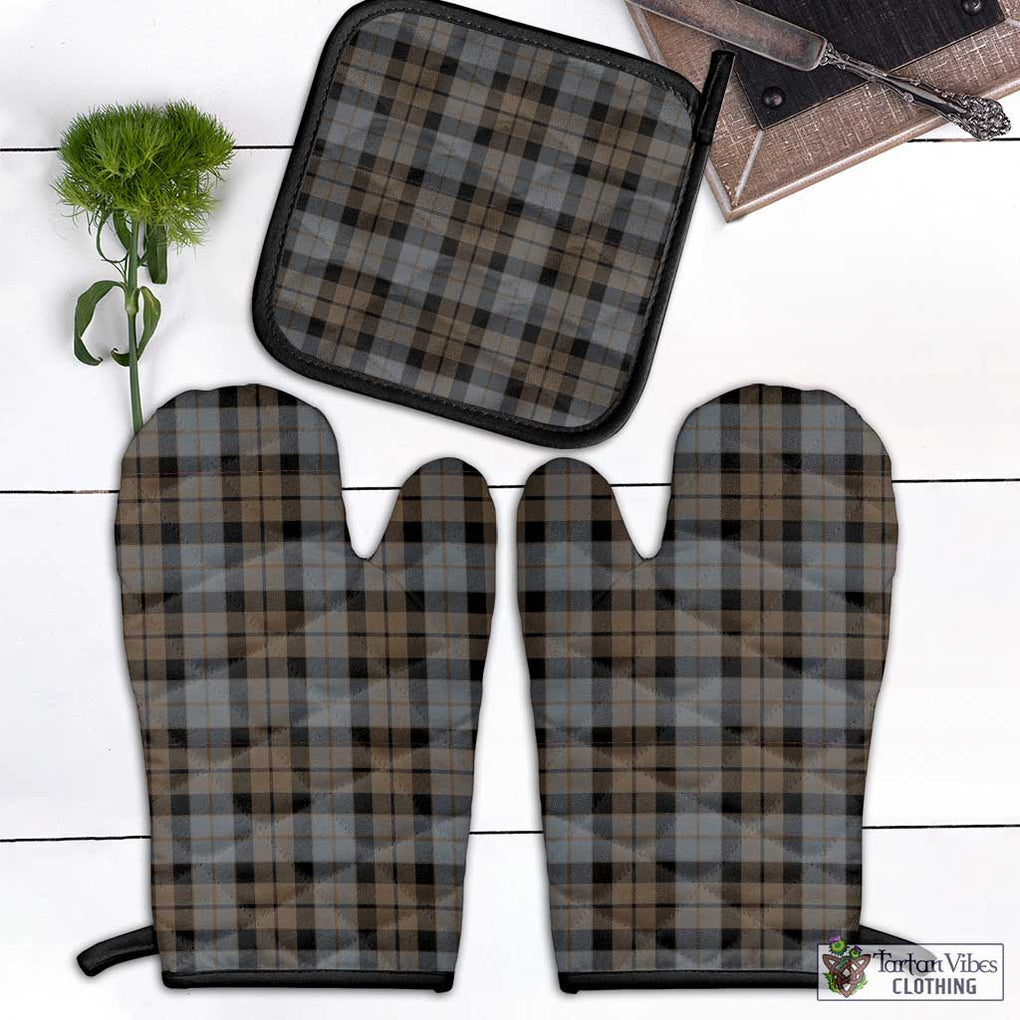 MacKay Weathered Tartan Combo Oven Mitt & Pot-Holder Combo 1 Oven Mitt & 1 Pot-Holder Black - Tartan Vibes Clothing