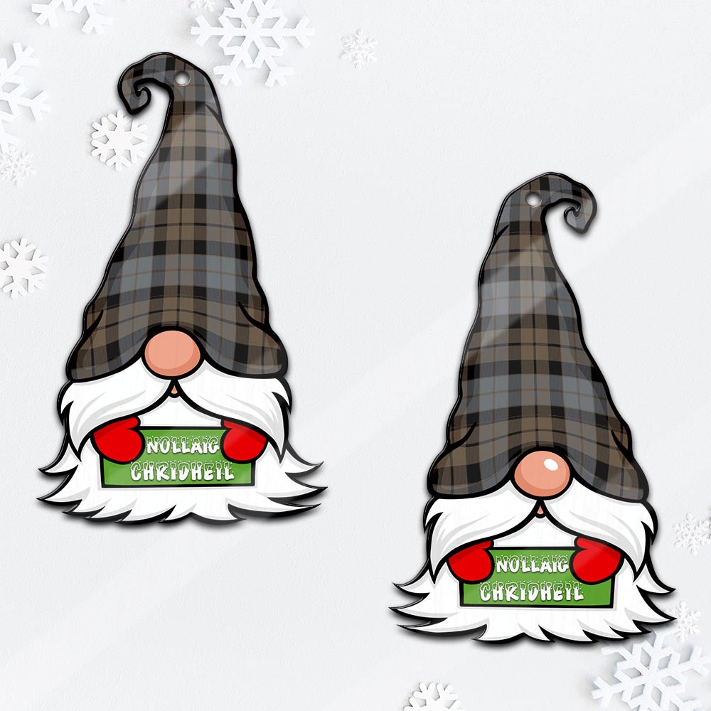 MacKay Weathered Gnome Christmas Ornament with His Tartan Christmas Hat Mica Ornament - Tartanvibesclothing