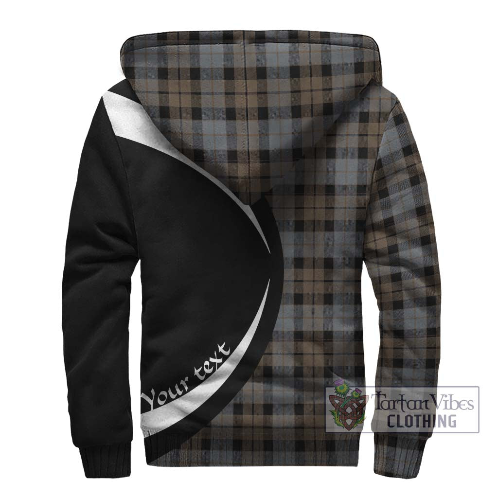 MacKay Weathered Tartan Sherpa Hoodie with Family Crest Circle Style - Tartan Vibes Clothing