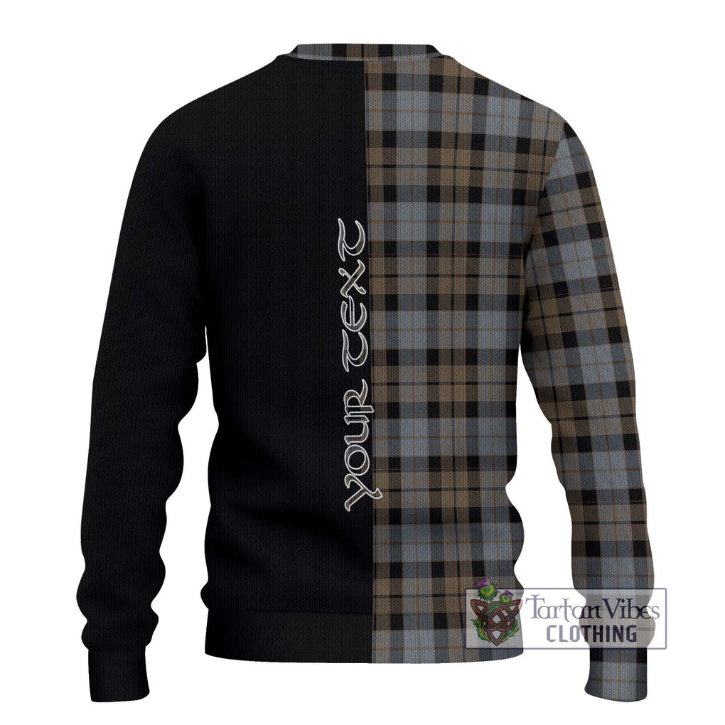 MacKay Weathered Tartan Knitted Sweater with Family Crest and Half Of Me Style - Tartanvibesclothing Shop