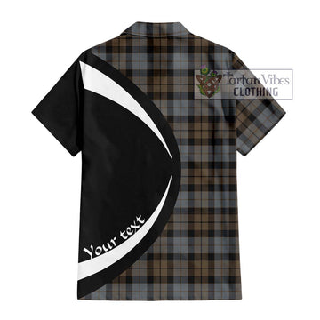 MacKay Weathered Tartan Short Sleeve Button Up with Family Crest Circle Style