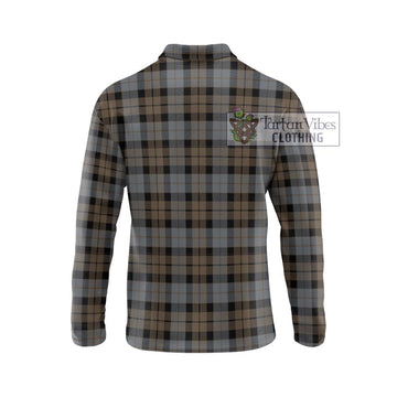 MacKay Weathered Tartan Long Sleeve Polo Shirt with Family Crest DNA In Me Style