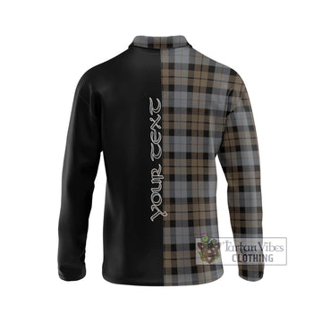 MacKay Weathered Tartan Long Sleeve Polo Shirt with Family Crest and Half Of Me Style