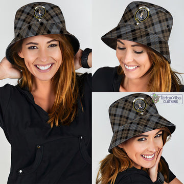 MacKay Weathered Tartan Bucket Hat with Family Crest