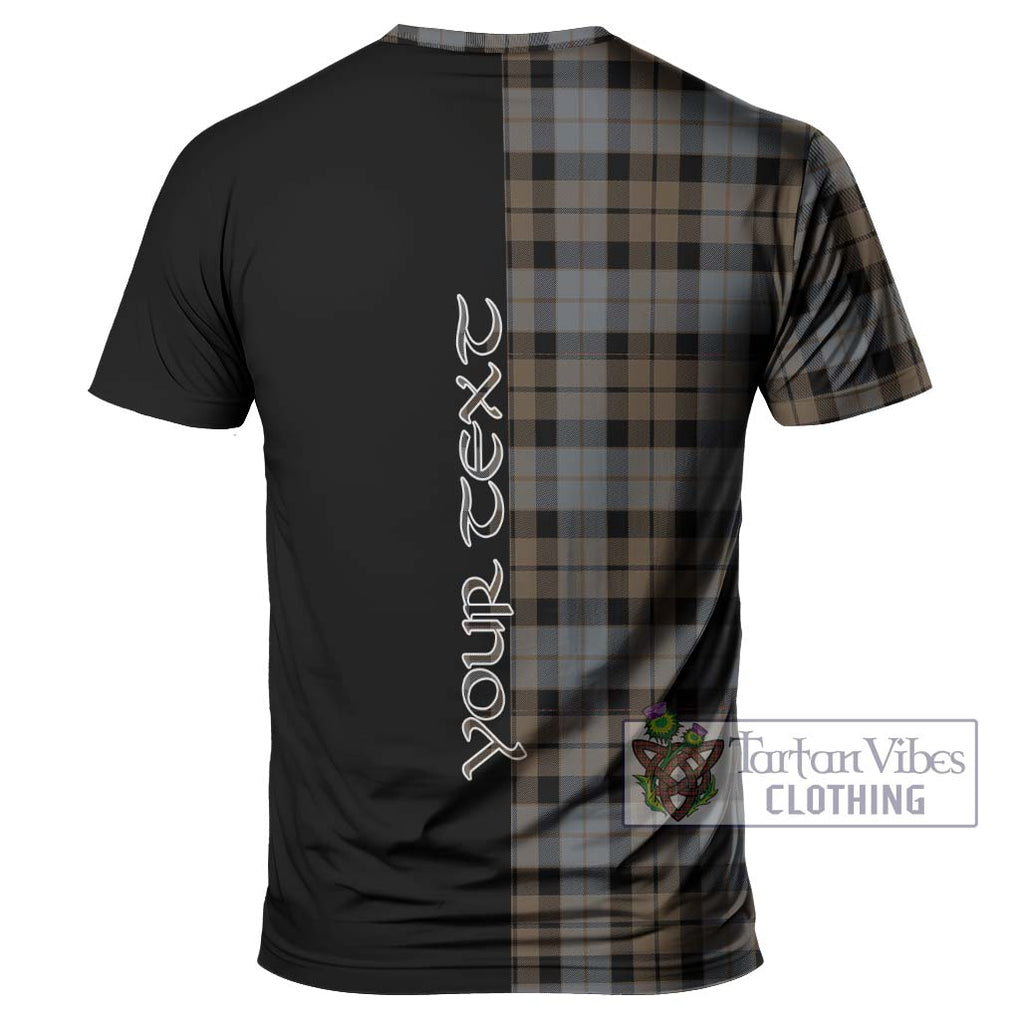 MacKay Weathered Tartan T-Shirt with Family Crest and Half Of Me Style - Tartanvibesclothing Shop