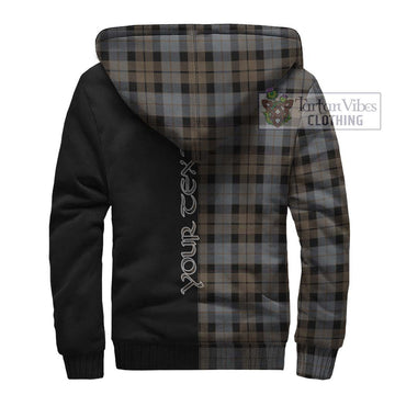 MacKay Weathered Tartan Sherpa Hoodie with Family Crest and Half Of Me Style