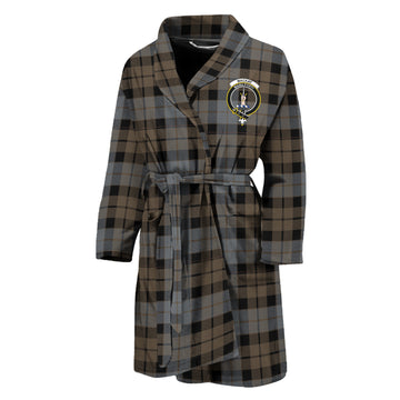 MacKay Weathered Tartan Bathrobe with Family Crest