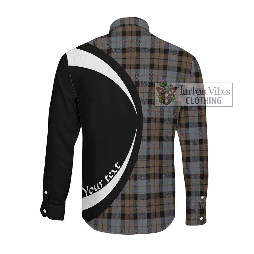 Tartan Vibes Clothing MacKay Weathered Tartan Long Sleeve Button Up with Family Crest Circle Style