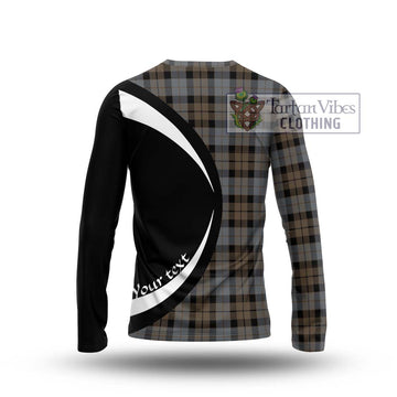 MacKay Weathered Tartan Long Sleeve T-Shirt with Family Crest Circle Style