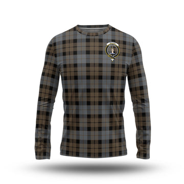 MacKay Weathered Tartan Long Sleeve T-Shirt with Family Crest