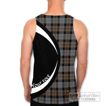 MacKay Weathered Tartan Men's Tank Top with Family Crest Circle Style