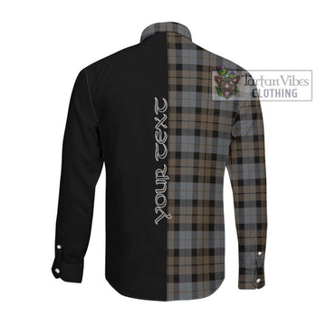 MacKay Weathered Tartan Long Sleeve Button Shirt with Family Crest and Half Of Me Style