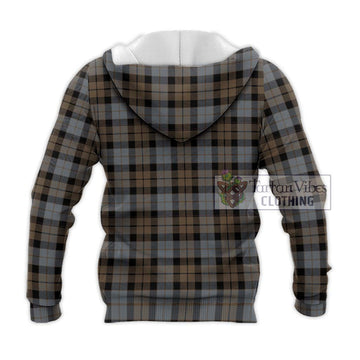 MacKay Weathered Tartan Knitted Hoodie with Family Crest DNA In Me Style