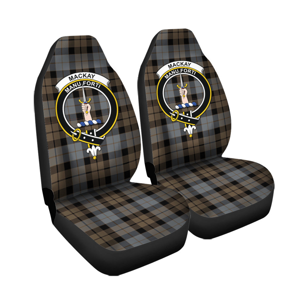 MacKay Weathered Tartan Car Seat Cover with Family Crest - Tartanvibesclothing